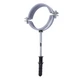 Хомут в сборе CR 2 1/2″ (70-80мм) с винтом-шурупом 8*100 и дюбелем в уп., серый - изображение 3