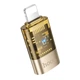 Адаптер перехідник HOCO ua36a — Type-C f to iphone m з індикатором LED золотистий - зображення 1