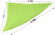 Żagiel przeciwsłoneczny Patio limonka 3.6 x 3.6 x 3.6 m (5904134473752) - obraz 3