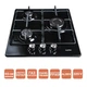 Варочная поверхность Ventolux HG430-B3 S (BK) - изображение 8