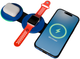 Ładowarka bezprzewodowa OCPC FCB WC-3 3-in-1 Wireless Charger 15W Blue (OCFCBWC3BL) - obraz 3