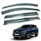 Дефлекторы окон (ветровики) для Renault Koleos 2016+ с нерж. хром полоской (HAWK) - изображение 1