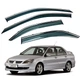 Дефлекторы окон (ветровики) для Mitsubishi Lancer 9 2003-2007 с нерж. хром полоской (HAWK) - изображение 1