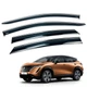 Дефлекторы окон (ветровики) для Nissan Ariya 2022+ с нерж. хром полоской (HAWK) - изображение 1