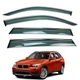 Дефлекторы окон (ветровики) для BMW X1 E84 2009-2015 с нерж. хром полоской (HAWK) - изображение 1