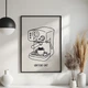 Постер Roomy "Coffee Cat" Черная рамка с глянцевым стеклом A1 (84.1x59.4 cm.) - изображение 2