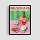Постер Roomy "Brunch Club" Белая рамка с антибликовым стеклом A3 (42x29.7 cm) - изображение 1