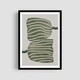 Постер Roomy "Striped Leaves" Белая рамка с антибликовым стеклом A4 (29.7x21 cm) - изображение 1