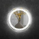 Зеркало Art-com круглое безрамное с орнаментом и Led-подсветкой 950 мм без сенсорной кнопки (без выключателя) (BRL 18 950) - изображение 4