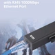 Мережева карта DM CHB012 Gigabit USB Type A 4 in 1 алюмінієва USB 3.0 hub RJ45 мережевий адаптер 1000 Мбіт/с - зображення 2