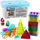 Magnetyczni klocki w walizce LeanToys 57 elementów 24987 (5905991060376) - obraz 2