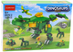 Klocki konstrukcyjne LeanToys Dinozaury 160 elementów 20963 (5905991035275) - obraz 1