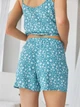 Пижама (майка + шорты) женская из вискозы BARWA garments 0340/313 L Белый цветочек на бирюзовом (2113403133003) - изображение 7