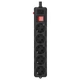 Фильтр питания Gembird Pro (SPG5-G-6B-PRO) 5 розеток, 1.8м, черный - изображение 1