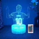 3D світлодіодний нічник для кімнати Messi Football player, 16 змінних режимів + пульт управління, світла основа - зображення 1