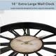 Настінний годинник DIYZON A1-03 у вінтажному стилі 40x25 см Black (R3949) - изображение 3