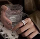 Жіноче кільце відкрите регульоване у вигляді змії декор каміння колір сріблястий (16-17) - изображение 4