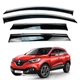 Дефлекторы окон (ветровики) для Renault Kadjar 2015+ с нерж. хром полоской 4 шт. (HAWK) - изображение 1