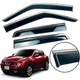 Дефлекторы окон (ветровики) для Nissan Juke 2010-2018 с нерж. хром полоской 4 шт. (HAWK) - изображение 1