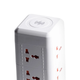Мережевий фільтр 4,8 м бездротова зарядка 9 розеток з лампою 2 USB 1 Type-C мережевий подовжувач із захистом Lugi - зображення 6