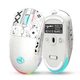 Мышь беспроводная, бесшумная HYSJ Т90 с аккумулятором и подсветкой 2,4G+Bluetooth White + килимок - изображение 2