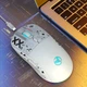 Мышь беспроводная, бесшумная HYSJ Т90 с аккумулятором и подсветкой 2,4G+Bluetooth White + килимок - изображение 5