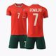 Дитяча футбольна форма C. Ronaldo #7 (Роналдо)зб. Португалії (домашня) 25/26, розмір 22 (зріст 120–125 см), червоно-зелена - зображення 9