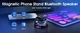 Бездротова колонка G200 Outdoor Magnetic Bluetooth Speaker Wireless Portable Mini Travel with RGB Color Light and Phone Holder for Ios, IPX5, BT5.0, TWS, RGB, 7h, BLACK - зображення 4