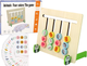 Gra planszowa Lean Toys Zwierzęta Cztery Kolory drewniana (5905323214453) - obraz 1