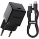 Сетевое зарядное устройство Baseus Palm Fast Charger Type-C 20W + Cable Type-C to Type-C P10111602113-01 Black - изображение 1