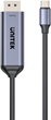 Кабель Unitek Bidirectional USB Type-C - DisplayPort 1.4 8K 60 Гц 1.5 м Black (V1423DGY01) - зображення 1