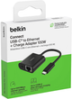 Adapter Belkin USB Type-C - Ethernet RJ-45 with PD 100W 0.13 m Black (INC019BTBK) - obraz 6