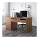 Письменный стол IKEA MALM 140x65 см коричневая морилка ясеневый шпон 203.275.06 - изображение 4