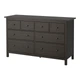 Комод c 8 ящиками IKEA HEMNES черно-коричневый 402.392.74 - изображение 1