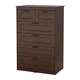 Комод с 6 ящиками IKEA SONGESAND 82x126 см коричневый 703.667.84 - изображение 1