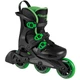 Детские ролики Powerslide Wave Boys размер 39-42 черные/зеленые (9406052) - изображение 2