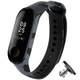 Силиконовый ремешок MRK для фитнес браслета Xiaomi Mi Band 4/3 с рисунком Камуфляж черно-серый Пиксель с металлической кнопкой (mrk21042028) - изображение 5
