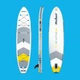 SUP доска надувная сапборд с веслом Rebel ACTIVE 150кг 350х81х15см САП борд с аксессуарами для плаванья, серфинга универсалный Белый - изображение 11