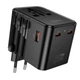 Універсальний зарядний пристрій зі швидкою зарядкою PD25W HOCO AC31 AC + 2Type-C + USB Чорний - зображення 1