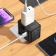 Універсальний зарядний пристрій зі швидкою зарядкою PD25W HOCO AC31 AC + 2Type-C + USB Чорний - зображення 8