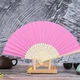 Бамбукове класичне віяло Hand Held Fan Rose - изображение 1