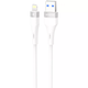 Кабель iPhone Proove Light Silicone Plus, USB – Lightning, 1 м, белый, быстрая зарядка 27W - изображение 1