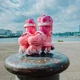 Детские роликовые коньки Yvolution Twista YC01P4 с переставными колесами, от 2 лет, регулируемый размер 30–34, розовые - изображение 6