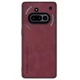 Шкіряний чохол - накладка Fanoya для Nothing Phone (3a) burgundy - зображення 1