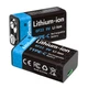 Акумуляторні батареї Крона Pujimax 6F22 з USB TYPE-C 9V 4400mWh, Black (2 шт + кабель) (16217-2) - зображення 2