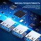 USB-хаб USB 3.0 Type-C на 4 порти: 1 x USB 3.0 та 3 x USB 2.0, алюмінієвий корпус, графітовий - изображение 4