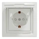 Розетка Schneider Electric ASFORA з кришкою IP44, біла (EPH3100321) - зображення 1