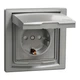 Розетка Schneider Electric ASFORA з кришкою IP44, алюміній (EPH3100361) - зображення 2