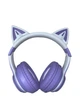 Бездротові Bluetooth навушники CatEye з підсвічуванням та котячими вушками purple - зображення 5