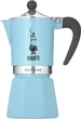 Гейзерная кофеварка Bialetti Rainbow на 6 чашек 250 мл голубая (8006363018678) - изображение 1